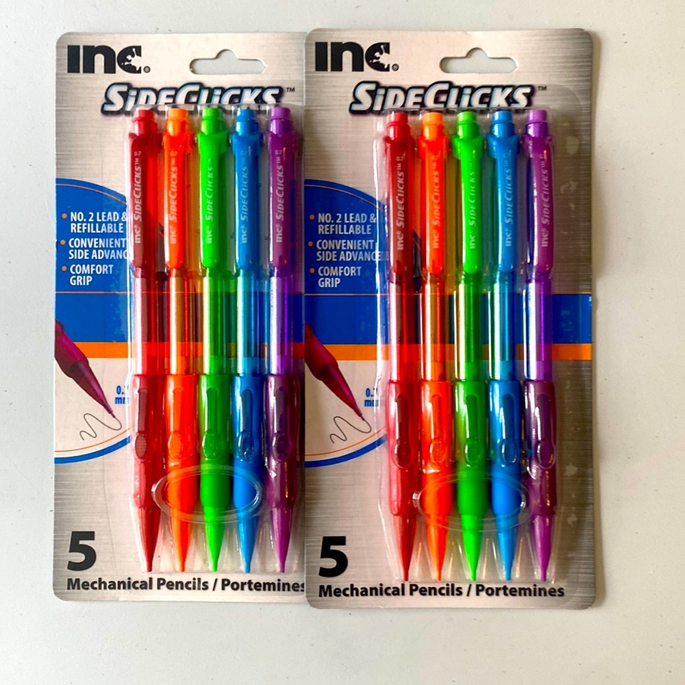 BNIB inc SideClicks 5 Mechanical Pencils (2 packs)